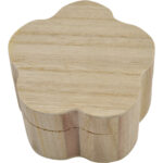 Cutie din lemn in formă de floare 9x 5,5cm Meyco 35023