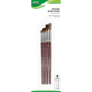 Set 5 pensule din păr de ponei Lebez 9124B