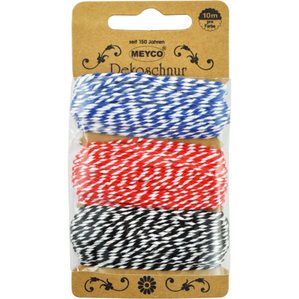 Șnur rasucit set 3 culori Meyco 936
